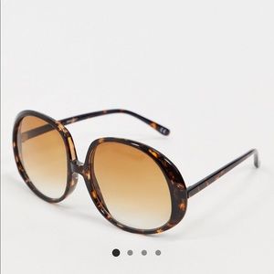 ASOS design extra large round 70s inspired sunglasses